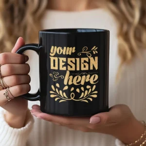 Black Color Shiny Mug [ MOQ- 10]