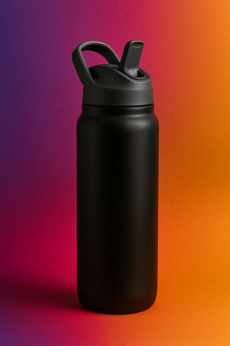 Straw Lid Water Bottle