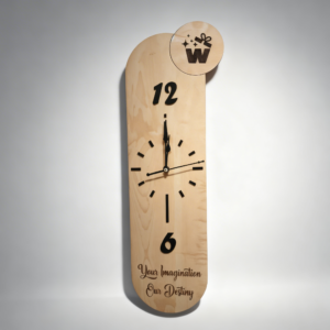 Wooden Engraved Clock