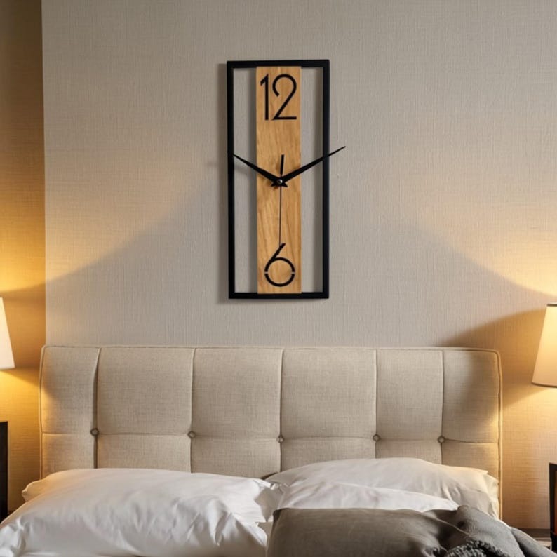 Acrylic and Wooden Clock