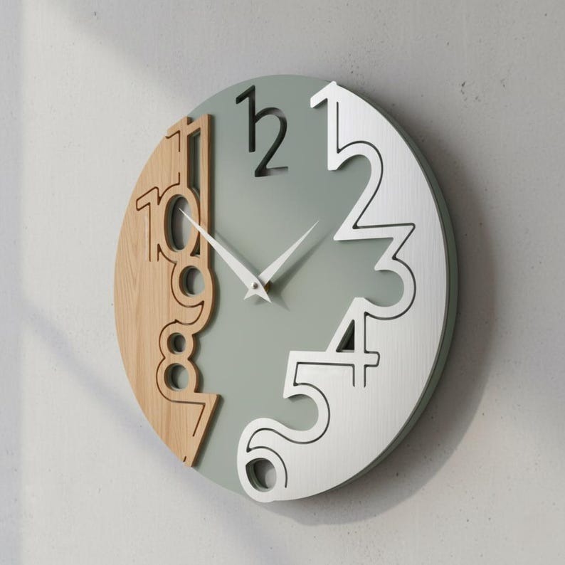 Acrylic and Wooden Clock