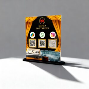 Acrylic Insta, FB, and Gpay Scanner